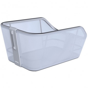 Basil cento tech fiber bicycle basket wsl ice blue silver 1