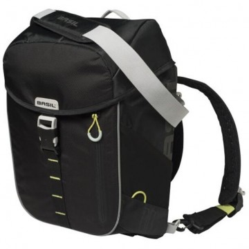 Basil miles daypack gepaecktraeger tasche 14l black lime 1